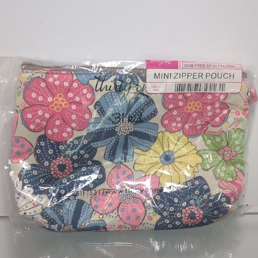 Floral Mini Zipper Pouch by thirty one NEW